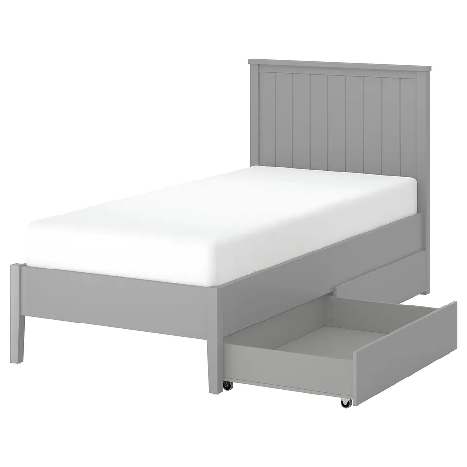 part: GULLABERG bed frame with 2 storage boxes