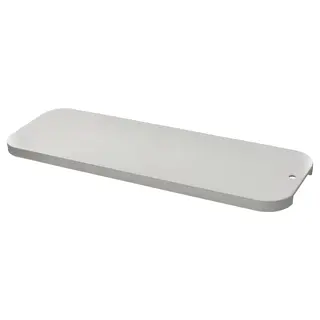 LILLHAVET chopping board, light grey, 48x17 cm