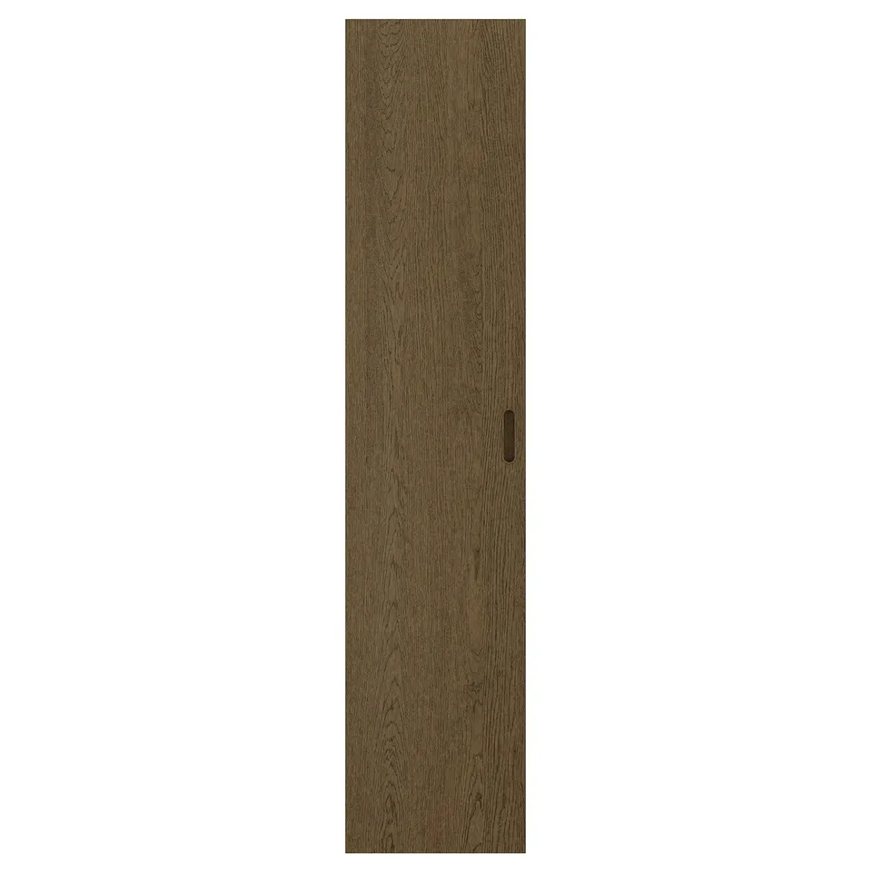 TONSTAD wooden cabinet door; brown; rectangular; smooth finish; single narrow handle.