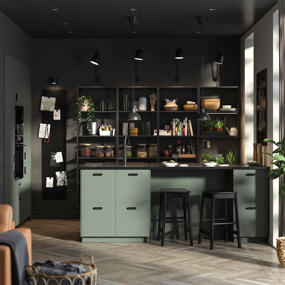 part: NICKEBO 2-p door f corner base cabinet set