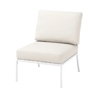 SEGERÖN seat sec for modular sofa, outdoor, white/beige/Frösön/Duvholmen beige, Width 62 x Depth 76 x Height 76 cm