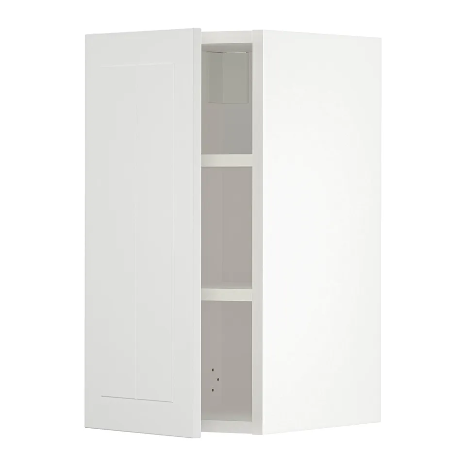 METOD kitchen cabinet, white, rectangular, modern design, three shelves.