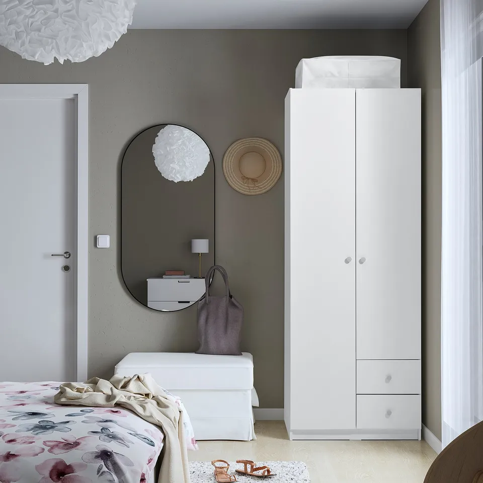 part: BRUKSVARA wardrobe with 2 doors and 2 drawers