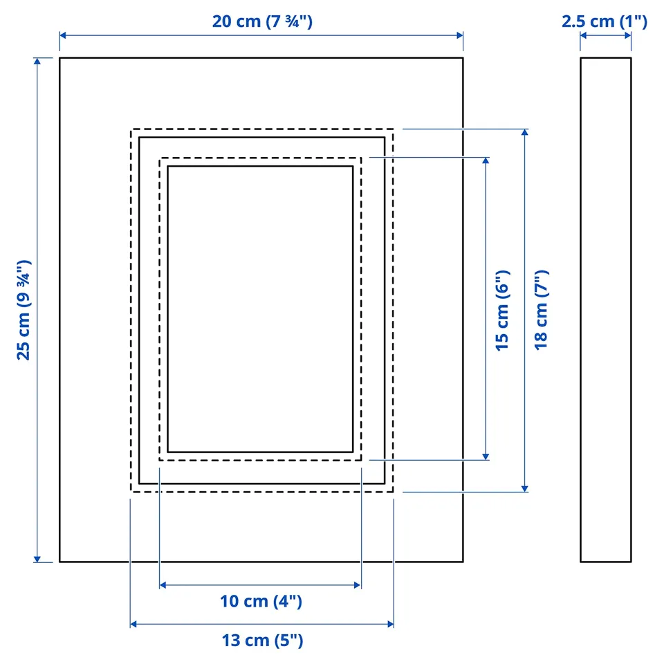 Illustration with measurements for the product: EDSBRUK.
