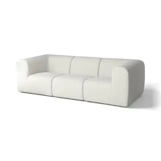 STOCKHOLM 2025 3-seat sofa, Djurmo grey/white, Depth 99 x Height 70 x Width 243 cm