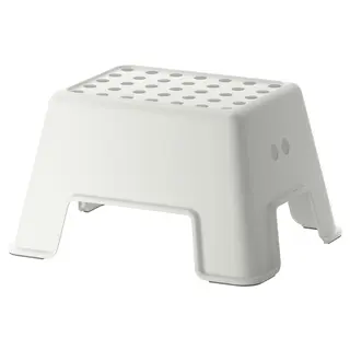BOLMEN step stool, white, Width 44 x Depth 35 cm