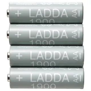 LADDA rechargeable battery, HR06 AA 1.2V, 1900mAh