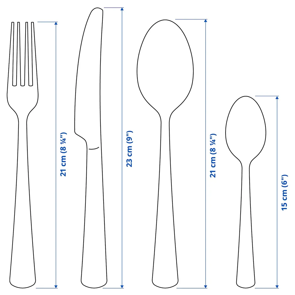 SEDLIG 24-piece cutlery set, stainless steel