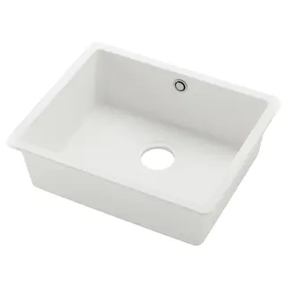 KILSVIKEN inset sink, 1 bowl, white/quartz composite, 56x46 cm