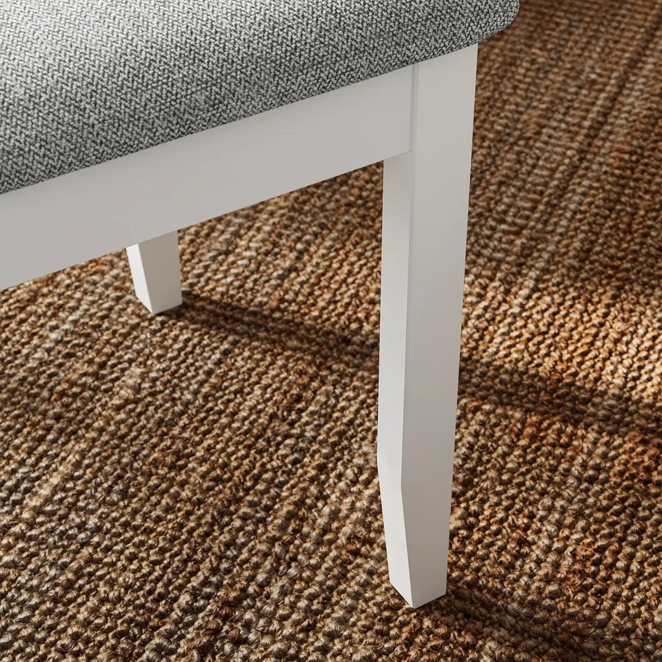 ROSENTORP / NÄSINGE Table and 4 chairs, white/Tibbleby beige-grey white, 155/215x87 cm
