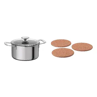 pot + pot stand set: pot with lid + pot stand