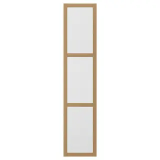 TONSTAD door with hinges, oak veneer/glass, 50x229 cm