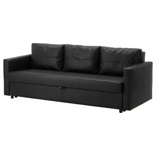 FRIHETEN three-seat sofa-bed, Bomstad black, Width 225 x Depth 105 x Height 83 cm
