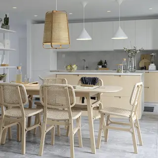 VOXLÖV set: dining table + chair x6
