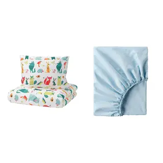 BRUKSVARA/LATTJO set: duvet cover and pillowcase + fitted sheet