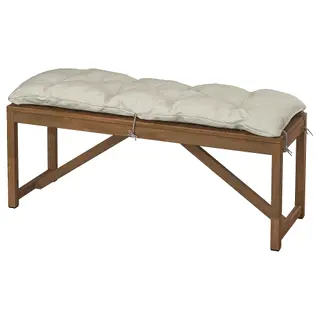 NÄMMARÖ bnc w cshn 120 Kud lbs/lgb AP set: bench, outdoor + bench cushion, outdoor