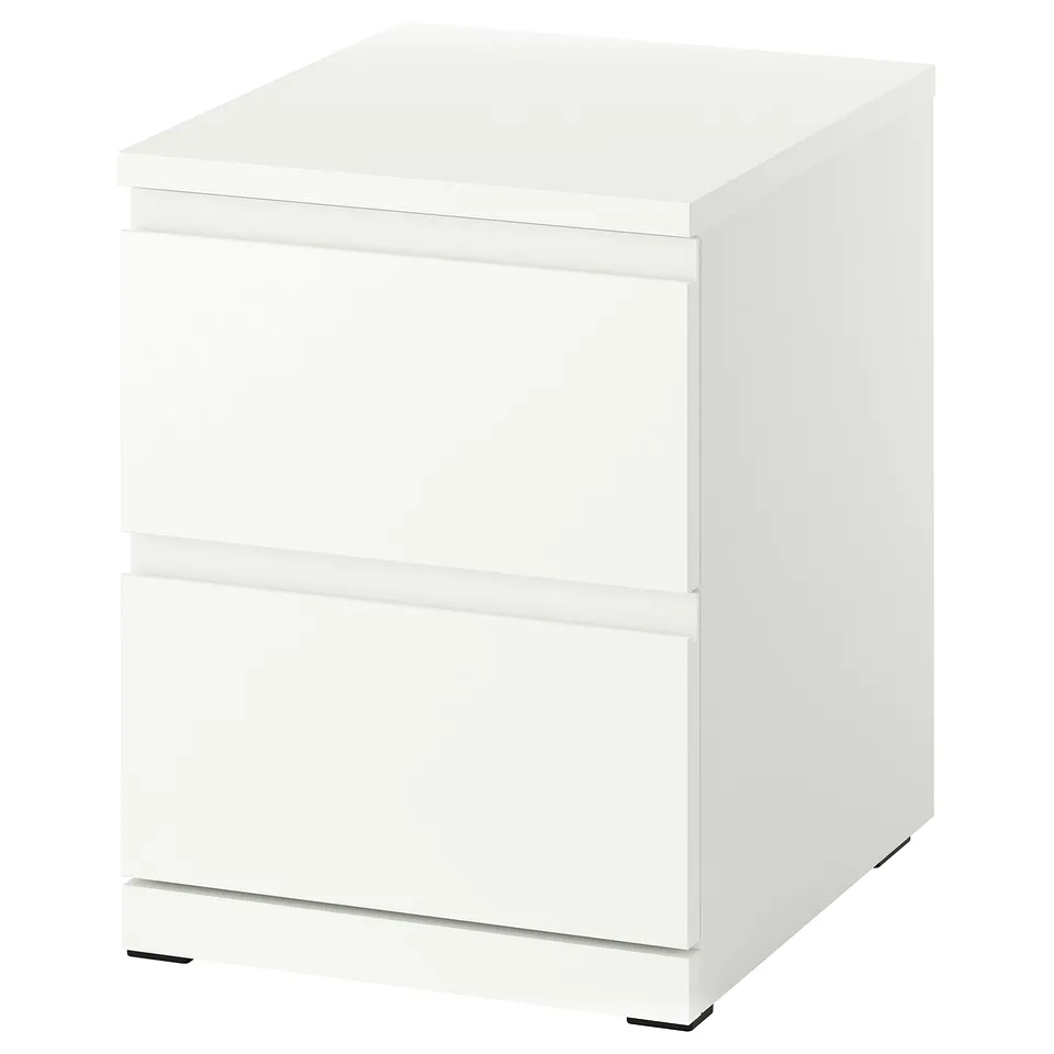 STORKLINTA Chest of 2 drawers, white/with 2 drawers, 40x50x53 cm