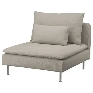 SÖDERHAMN cover for 1-seat section, Fridtuna light beige