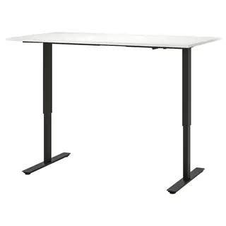 TROTTEN desk sit/stand, white/anthracite, Depth 80 x Width 160 cm