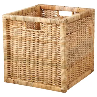 BRANÄS basket, rattan, 32x34x32 cm