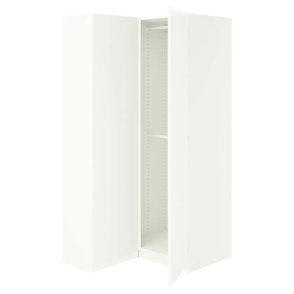 PAX / FORSAND Corner wardrobe, white/white, 111/88x201 cm