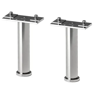 ALMAÅN leg, stainless steel, 12-20 cm