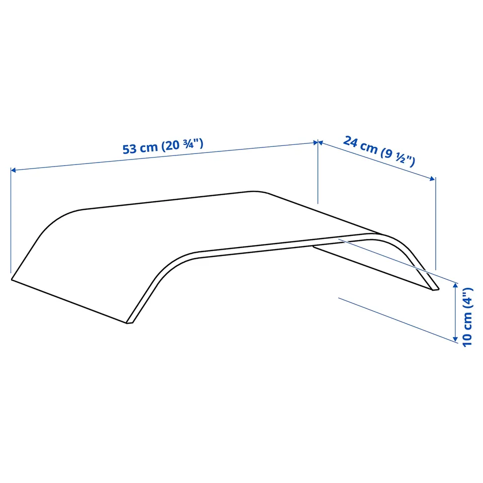 Illustration with measurements for the product: SIGFINN.