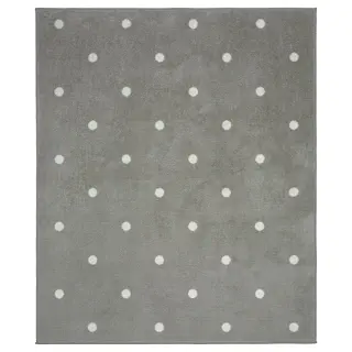 LEN rug, dotted/grey, 133x160 cm