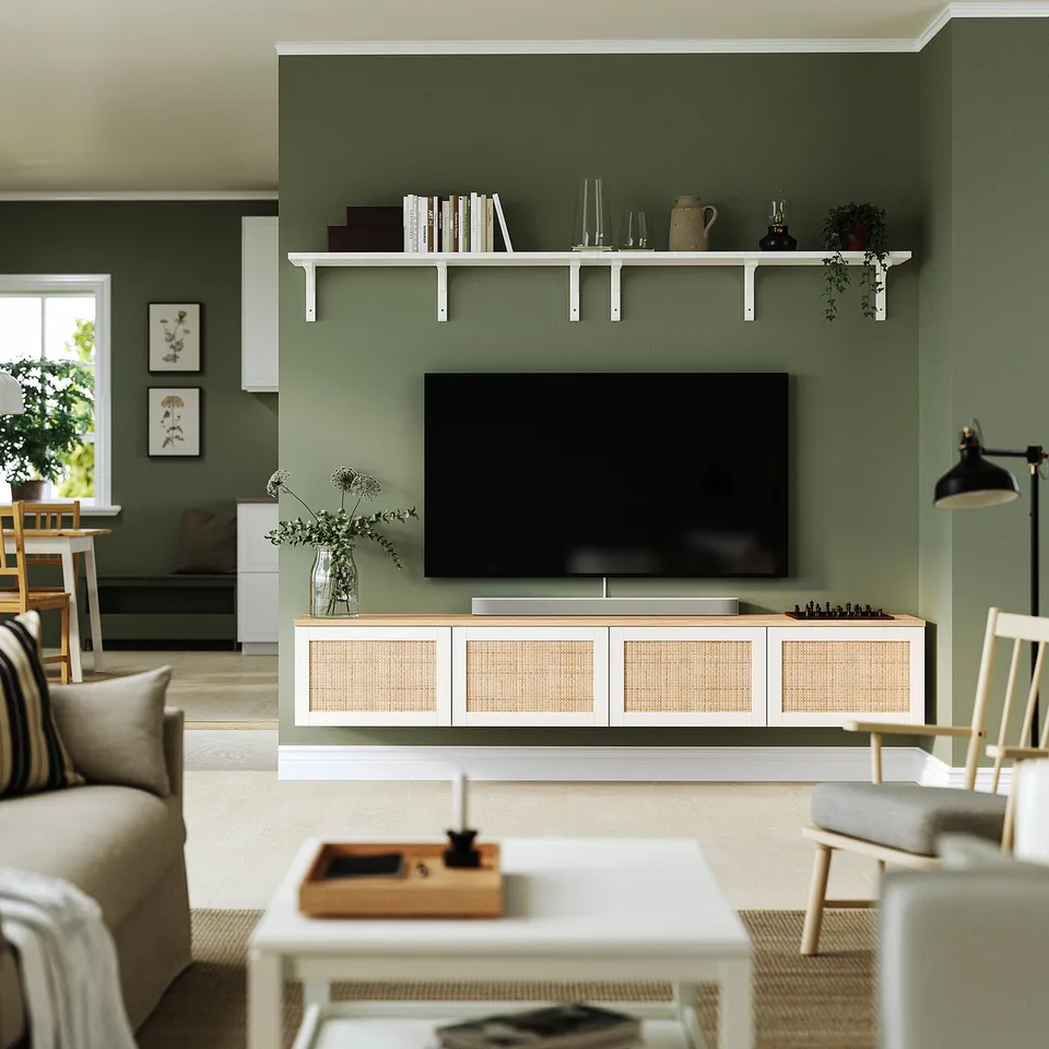 BESTÅ TV bench with doors
