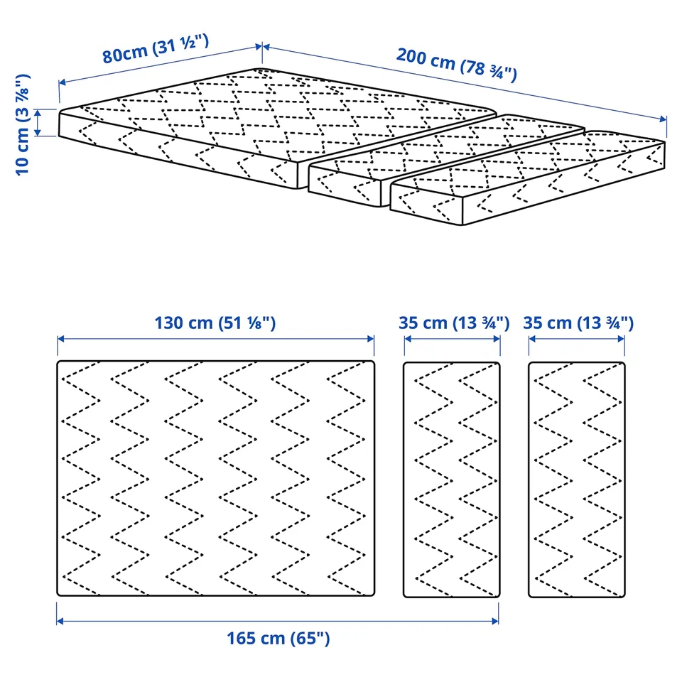 part: VIMSIG foam mattress for extendable bed