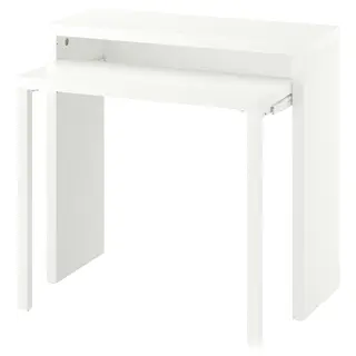 LÄNGDHOPP pull-out desk, white, 90x39/71 cm