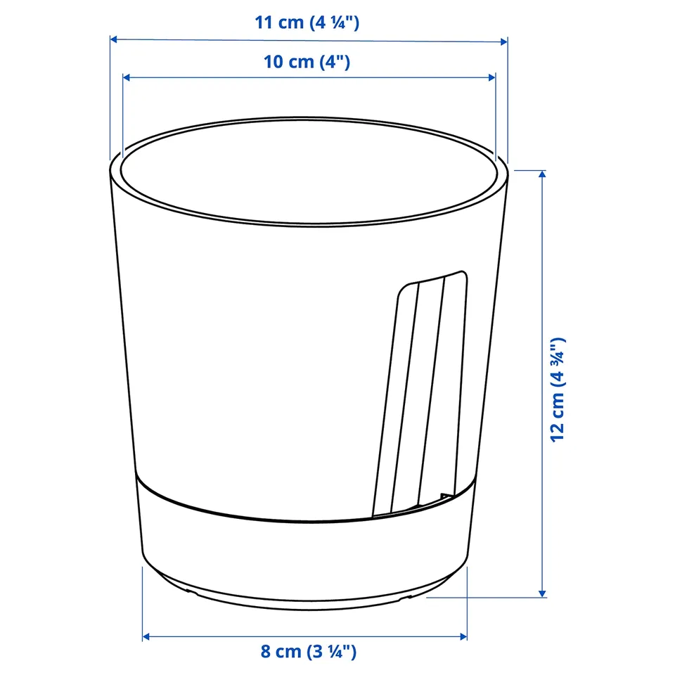 Illustration with measurements for the product: VÅRDTRÄD.