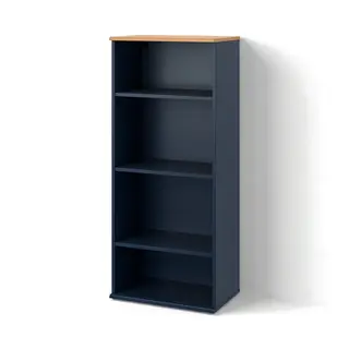 SKRUVBY bookcase, black-blue, 60x140 cm