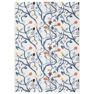 REVFINGERÖRT pre-cut fabric, botanical details/white multicolour, 150x300 cm