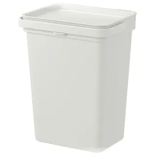 HÅLLBAR bin with lid, light grey, 10 l
