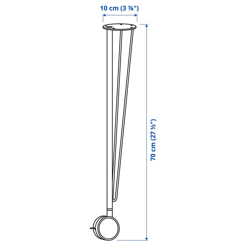 part: KRILLE leg with castor