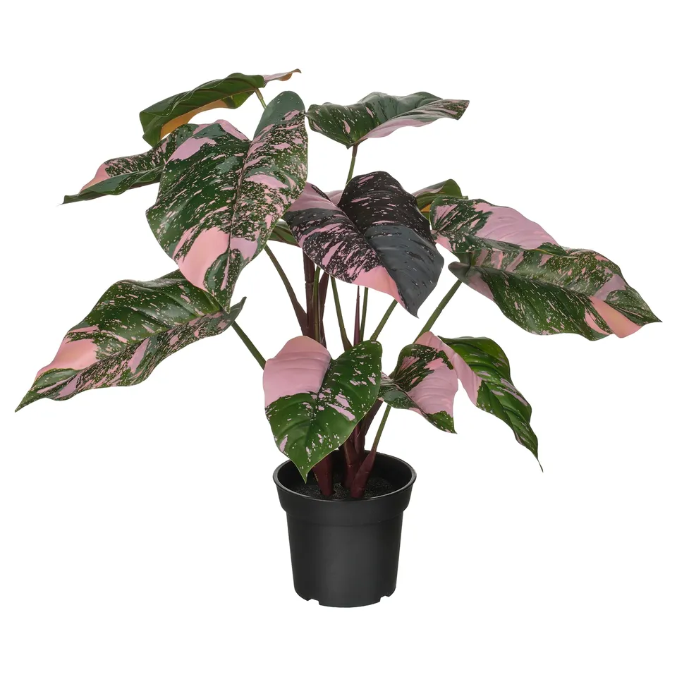 FEJKA plant, pink-green leaves, plastic made with recycled materials.