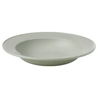 SIMKRABBA deep plate, plastic/green-grey, 22 cm