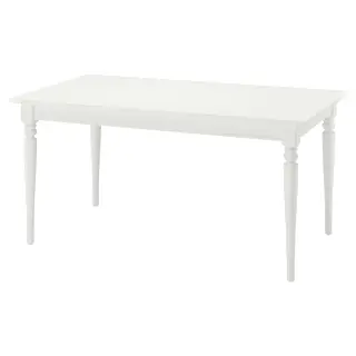 ROSENTORP extendable table, white, 155/215x87 cm