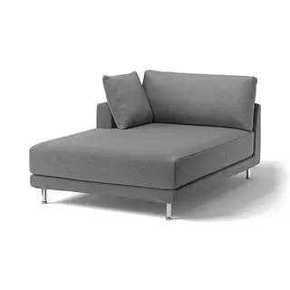 UPPÅKRA cover chaise longue module, left, Johanneshov dark grey