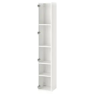 ENHET high cb w 4 shelves, white, 30x30x180 cm