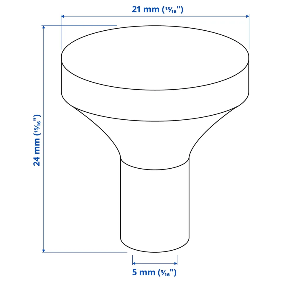 Illustration with measurements for the product: BAGGANÄS.