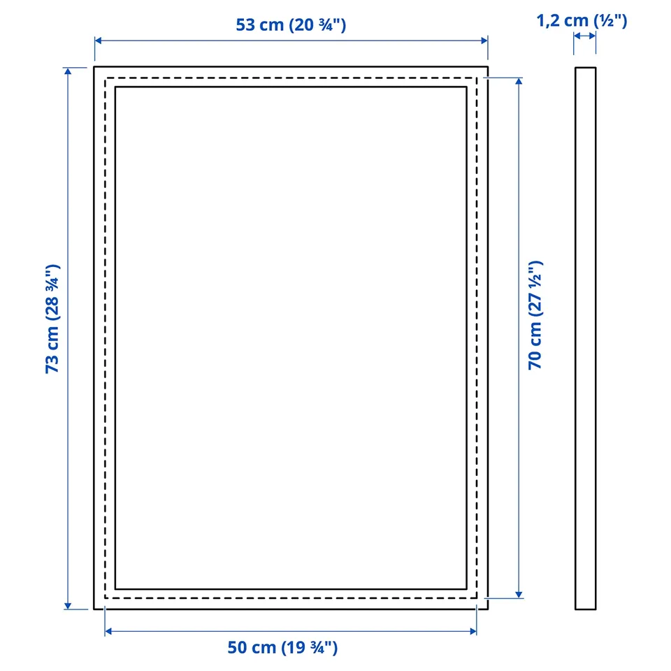 Illustration with measurements for the product: FISKBO.