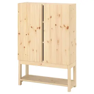 IVAR shelving unit with cabinet, pine, 80x30x120 cm