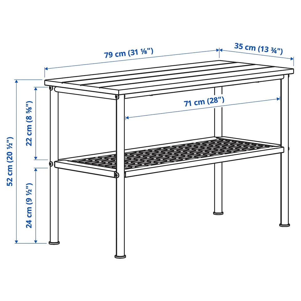 part: NIPÅSEN bench with shoe storage