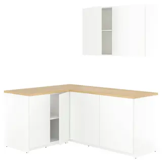 KNOXHULT corner kitchen, white, 182x143x220 cm