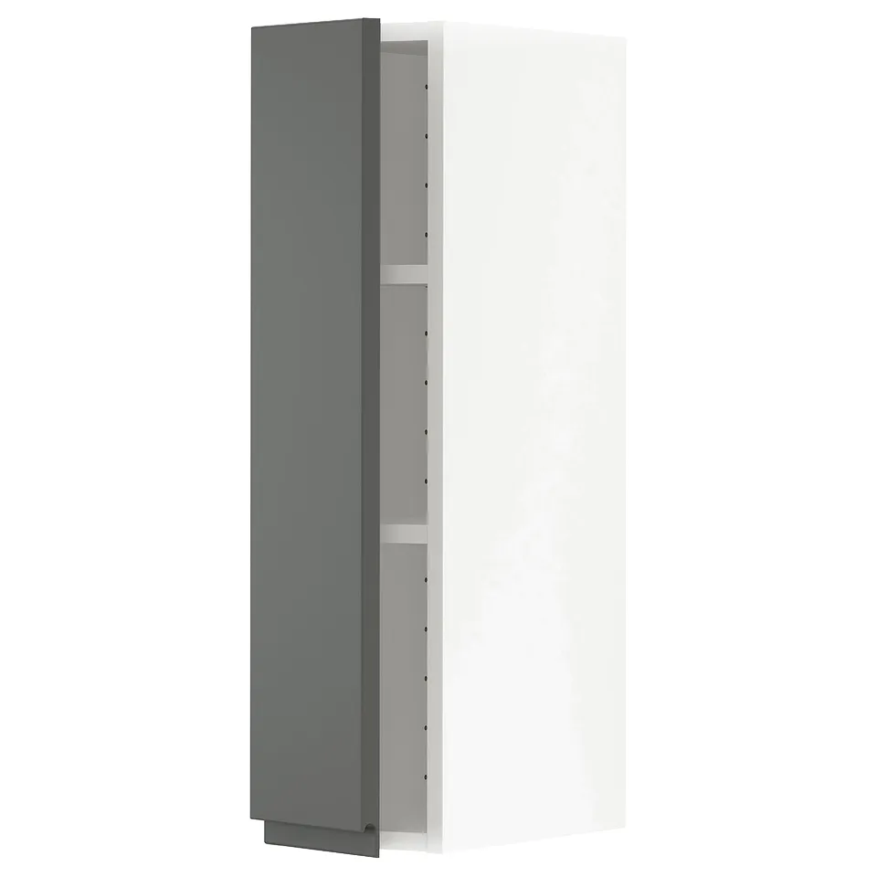 METOD kitchen cabinet, dark grey, slim, modern, matt finish.