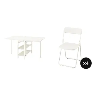 VIHALS set: dining table + chair x4