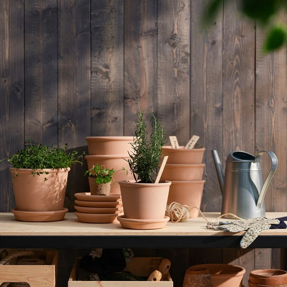 part: MUSKOTBLOMMA plant pot with saucer