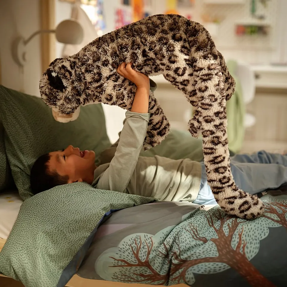 ALPTALL Soft toy, snow leopard/patterned white, 52 cm